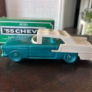 Avon Teal and White '55 Chevy Collectible Car Figurine